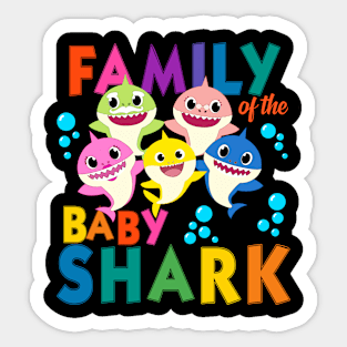 Family of the baby shark Sticker